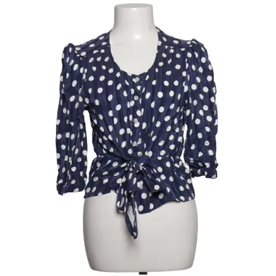 Wrap blouse (Blue, White) from Rouje Cupro, Viscose