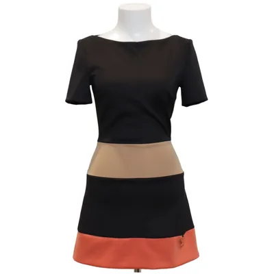 Klänning (Svart, Beige, Orange) från Elisabetta Franchi Elastan, Polyester