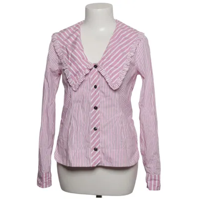 Bluse (Pink, Hvid) fra Ganni Økologisk bomuld