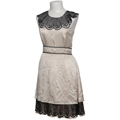 Dress (Beige, Black) from Spotlight by Warehouse Silk, Viscose