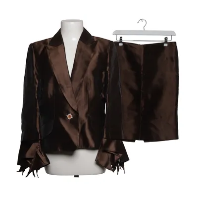Tailleur jupe (Marron) de Gai Mattiolo Acétate, Cupro, Soie