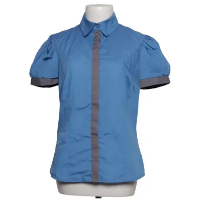 Chemise à manches courtes (Bleu, Gris) de Nife Coton, Polyester