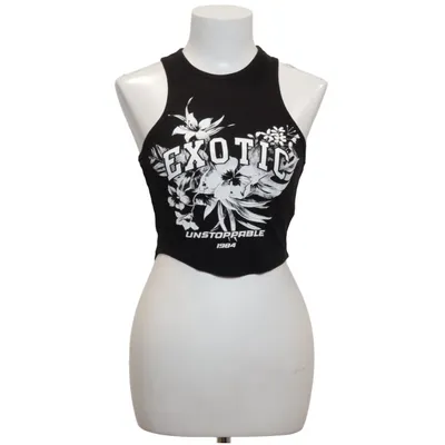 Crop top (Svart, Vit) från Tally Weijl Bomull, Elastan