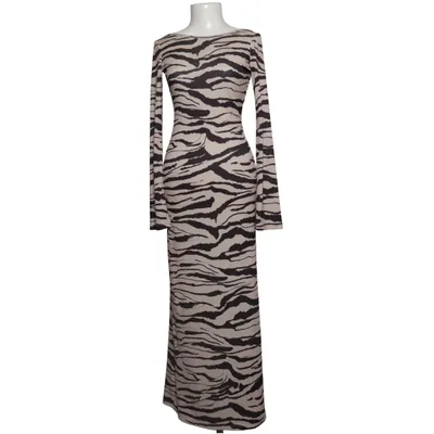Kleid (Beige, Schwarz) von Bershka Elasthan, Polyester