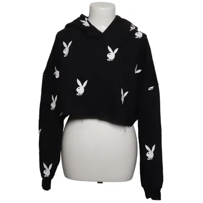 Hoodie (Black, White) from Playboy x Missguided Cotton, Polyester