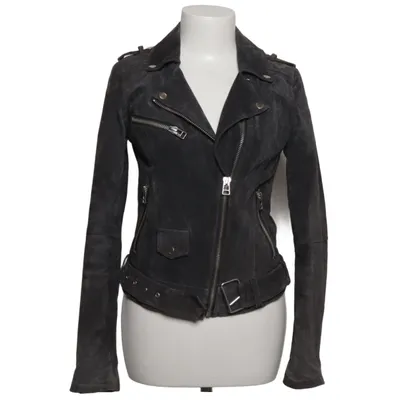 Bikerjakke (Belted Velours) fra Review Læder, Polyester