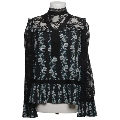 Blouse (Black, Blue, White, Multicolored) from Erdem x H&M Cotton, Polyamide, Polyester