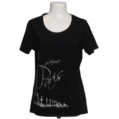 T-shirt (Schwarz) von Lady in Paris Baumwolle, Elasthan