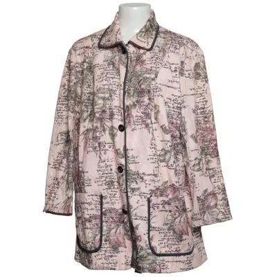 Blazer (Roze, Meerkleurig) van Denim & Co Katoen, Elastaan, Polyester