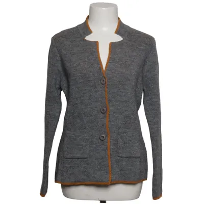 Strickjacke (Grau, Gelb) von Yida Acryl, Alpakawolle, Viskose