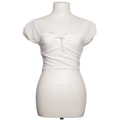 Crop top (Vit) från Hollister Bomull, Elastan, Polyester