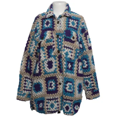 Skjortejakke (Blå, Lilla, Hvid, Beige) fra Rich & Royal Polyester, Uld