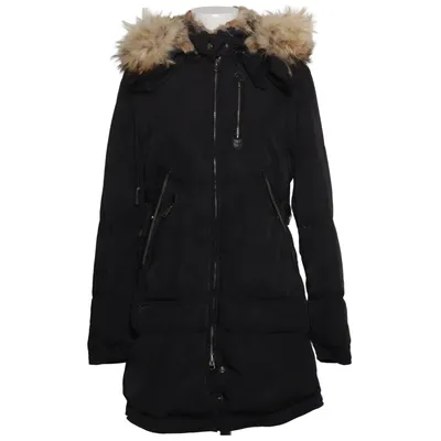 Parkas (Svart) från Cedrico Dun, Fjädrar, Polyester, Kaninpäls