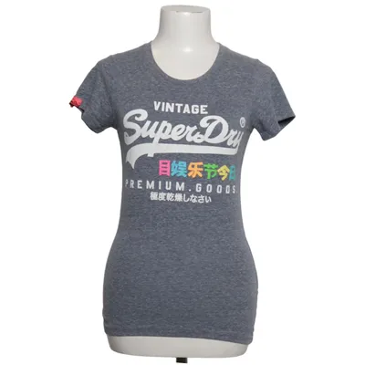 T-shirt (Grå, Flerfarvet) fra Superdry Vintage Bomuld, Polyester, Viscose