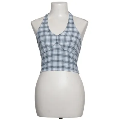 Halter neck top (Blue, White) from Hollister