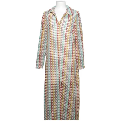 Robe (Blanc, Multicolore) de Miss Charm Polyester