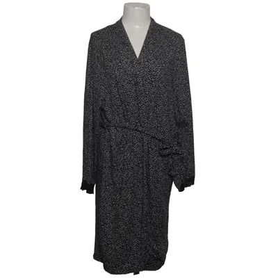 Slå-om-kjole (Sort, Hvid) fra Belle Vere Notte Elastan, Polyester