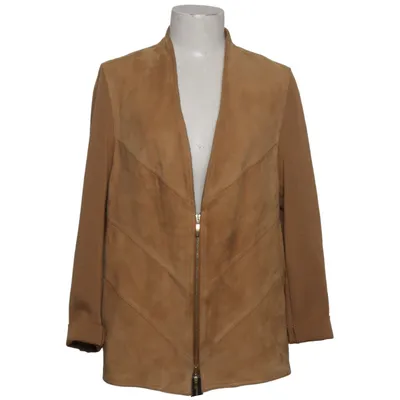 Veste (Beige) de Bode Acrylique, Cuir, Laine