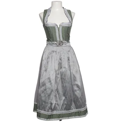 Dirndl (Grün, Silber) von Alpina Baumwolle, Polyester, Viskose