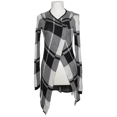 Cardigan cache-cœur (Noir, Blanc) de Miss Sara Élasthane, Polyamide, Viscose