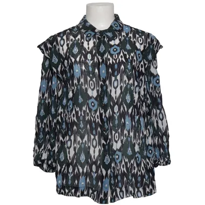 Blouse (Black, Blue, White) from Fifth House Viscose
