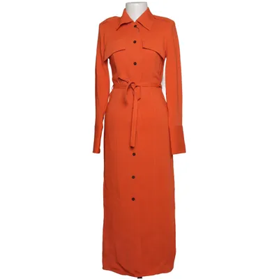Skjortekjole (Orange) fra Massimo Dutti Elastan, Viscose