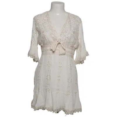 Strandkleid (Weiß, Beige) Baumwolle, Polyester