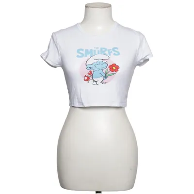Crop top (Hvid, Flerfarvet) fra The Smurfs Bomuld, Elastan