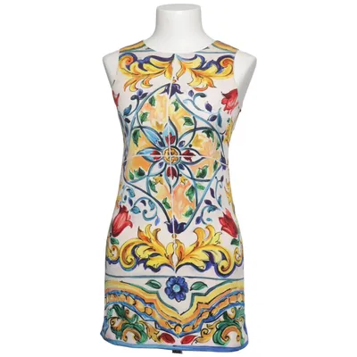 Jurk (Wit, Meerkleurig) van Dolce & Gabbana