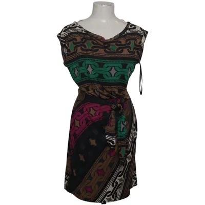 Kjole (Brun, Grøn, Pink) fra Diane von Furstenberg Vintage Silke