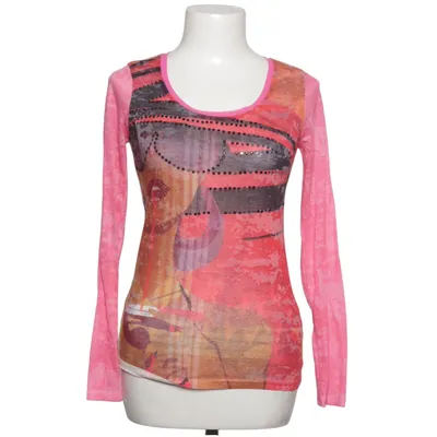 Langærmet t-shirt (Pink, Flerfarvet) fra Custo Barcelona Polyester, Viscose