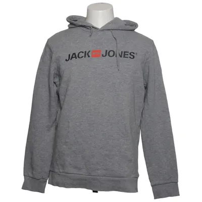 Hoodie (Gray) from Jack & Jones Cotton, Polyester, Viscose