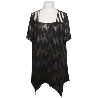 Haut (Noir, Or) de Rosegal Polyester, Viscose