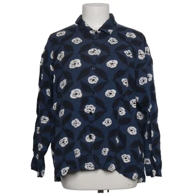 Blouse (Bleu, Noir, Blanc) de Marimekko x Uniqlo Coton, Viscose
