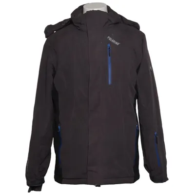 Skijakke (Grå, Sort) fra Polarino Polyester