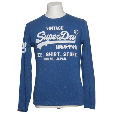 T-shirt (Blå) från Superdry Bomull, Polyester, Viskos