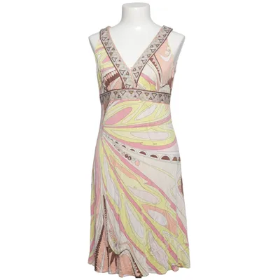 Kleid (Gelb, Pink, Braun) von Emilio Pucci Seide