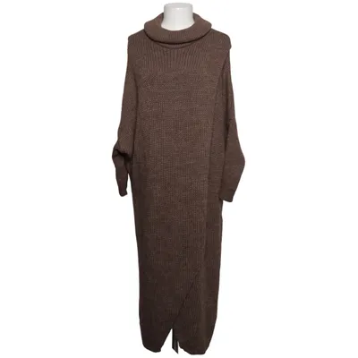 Turtleneck dress (Brown) from Fobya Acrylic, Wool