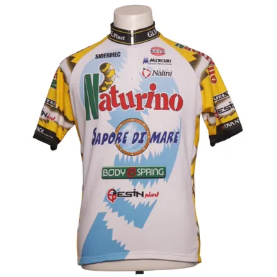 Bicycle shirt (White, Yellow, Blue) from Nalini Polyester