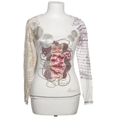 Long sleeve T-shirt (White, Brown, Multicolored) from Desigual