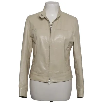 Leren jack (Beige) van Gipsy by Mauritius Leer, Polyester