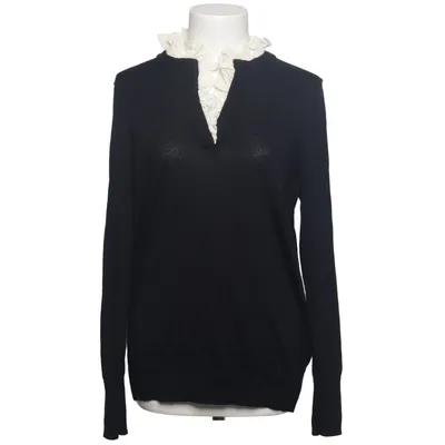 Sweater (Black, White) from Sandro Silk, Wool