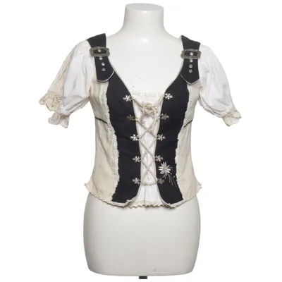 Dirndl blouse (Black, Beige) from Stockerpoint Cotton, Linen