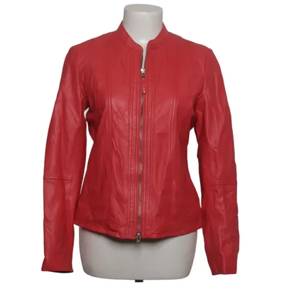 Leren jack (Rood) van Jones Leer, Polyester