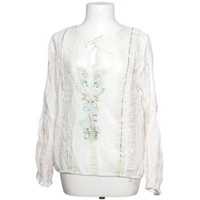 Blouse (Wit) van Sunny Studio Katoen, Metallvezel