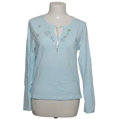 Lange mouwen shirt (Blauw) van JC Katoen, Elastaan, Modal