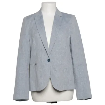 Blazer (Blauw) van 123 Paris Acetaat, Katoen, Linnen