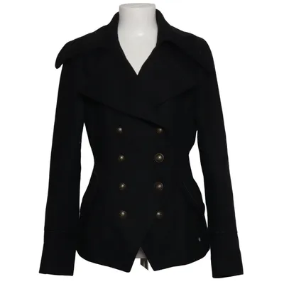 Pea coat (Black) from Dept Acrylic, Polyamide, Polyester, Viscose, Wool
