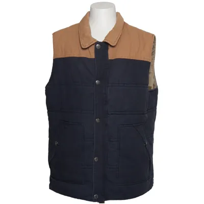 Outer vest (Blue, Brown) from 1982 Cotton, Polyester