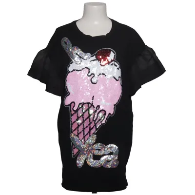 T-shirt (Black, Multicolored) from Aikha Cotton, Elastane